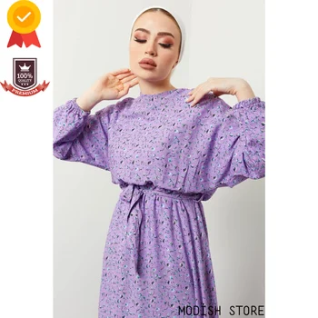 Bomuld, Viscose Stof Muslimske Mode |Nye Sæson| Muslimske Kvinder Kjole Ramadan Dubai Abaya Tyrkiet Kaftan Beskedne Tøj